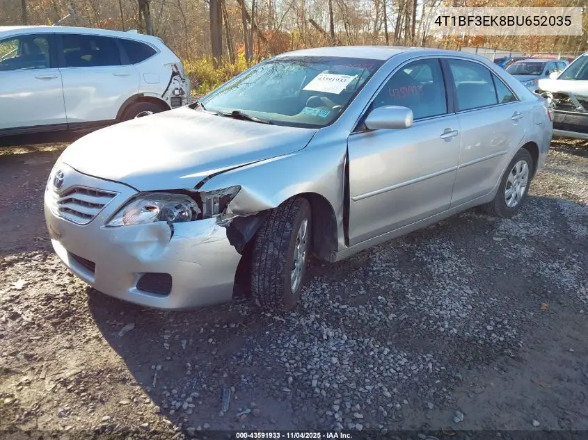 4T1BF3EK8BU652035 2011 Toyota Camry Le