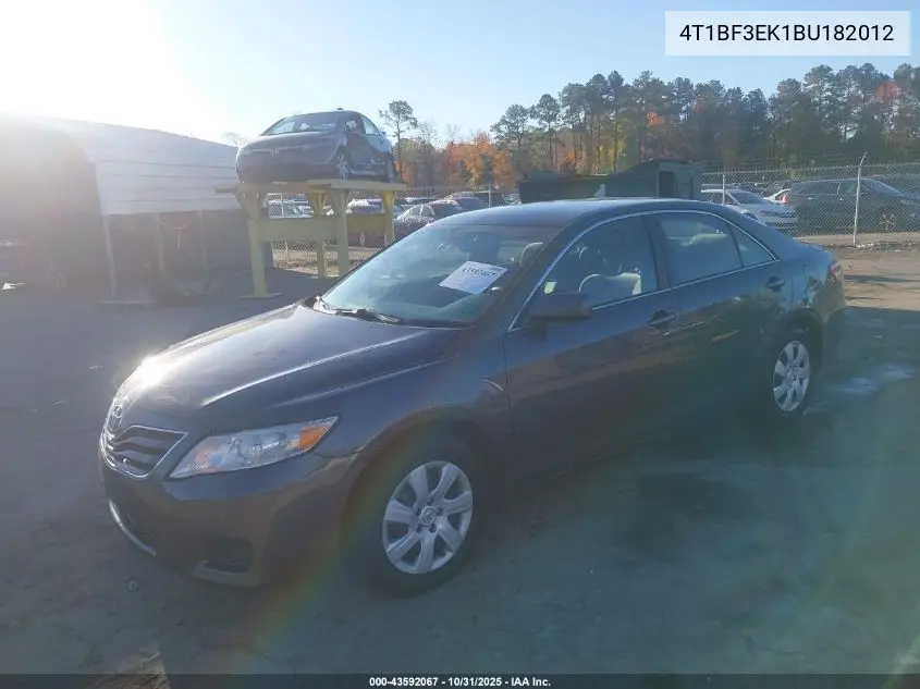 4T1BF3EK1BU182012 2011 Toyota Camry Le