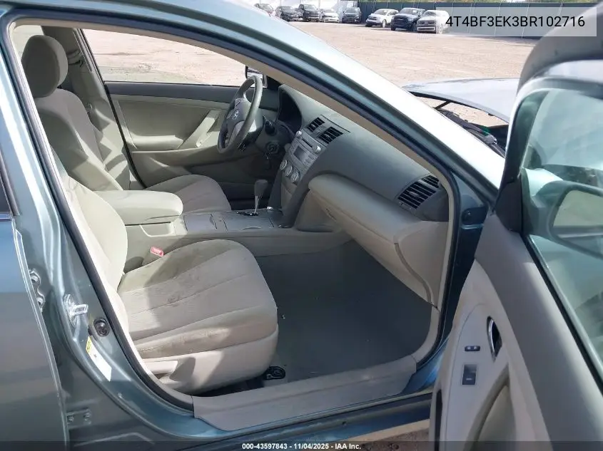 4T4BF3EK3BR102716 2011 Toyota Camry Le