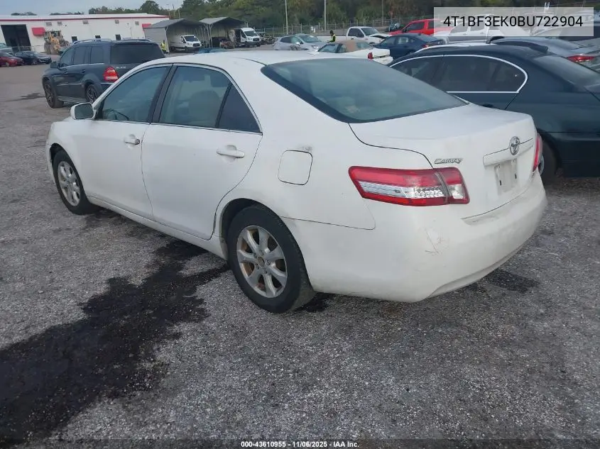 4T1BF3EK0BU722904 2011 Toyota Camry Le