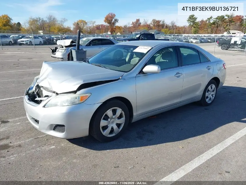 4T1BF3EK9BU136721 2011 Toyota Camry Le