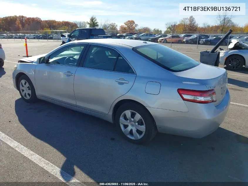 4T1BF3EK9BU136721 2011 Toyota Camry Le