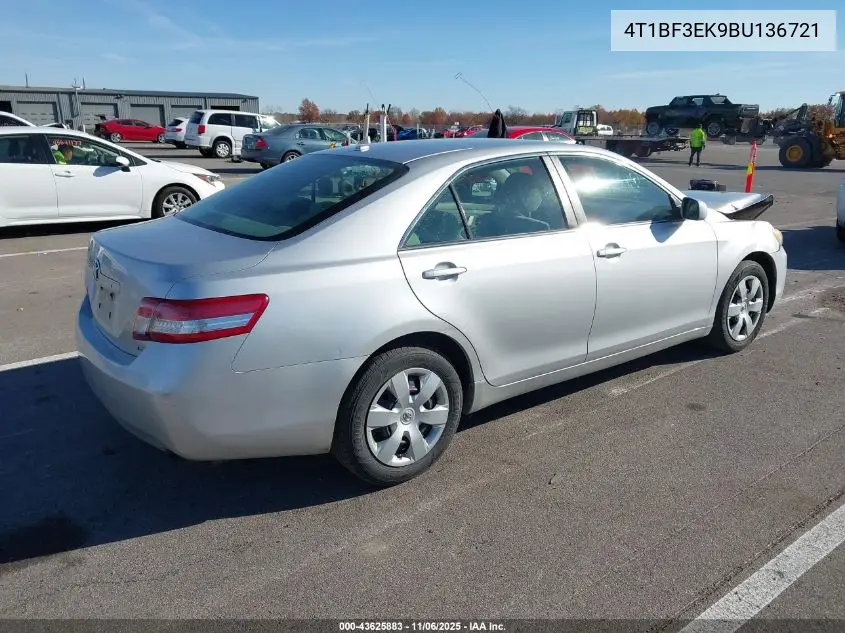 4T1BF3EK9BU136721 2011 Toyota Camry Le