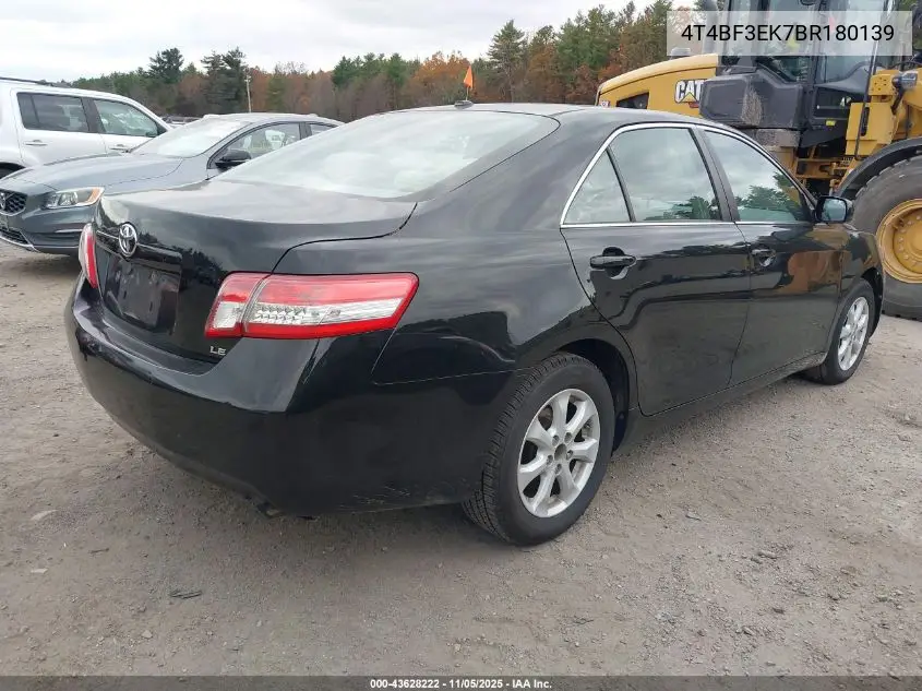 4T4BF3EK7BR180139 2011 Toyota Camry Le