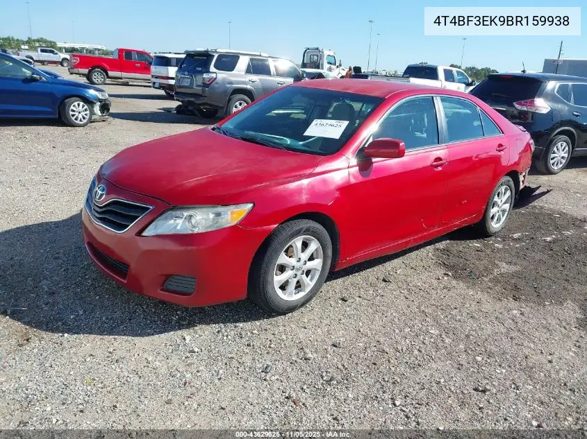 4T4BF3EK9BR159938 2011 Toyota Camry Le