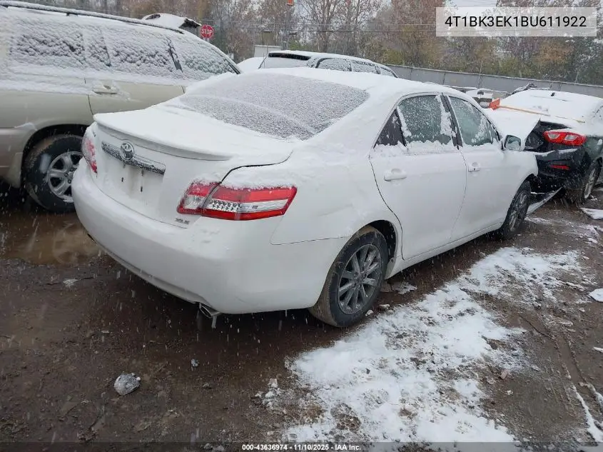 4T1BK3EK1BU611922 2011 Toyota Camry Xle V6
