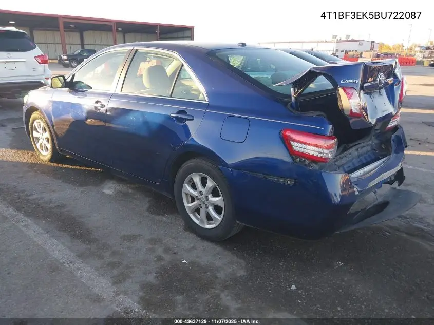 4T1BF3EK5BU722087 2011 Toyota Camry Le