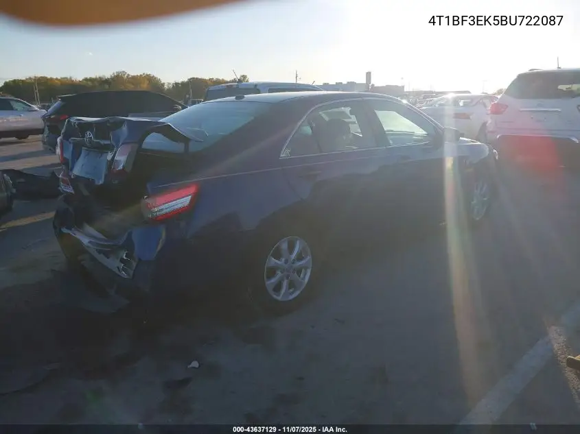 4T1BF3EK5BU722087 2011 Toyota Camry Le