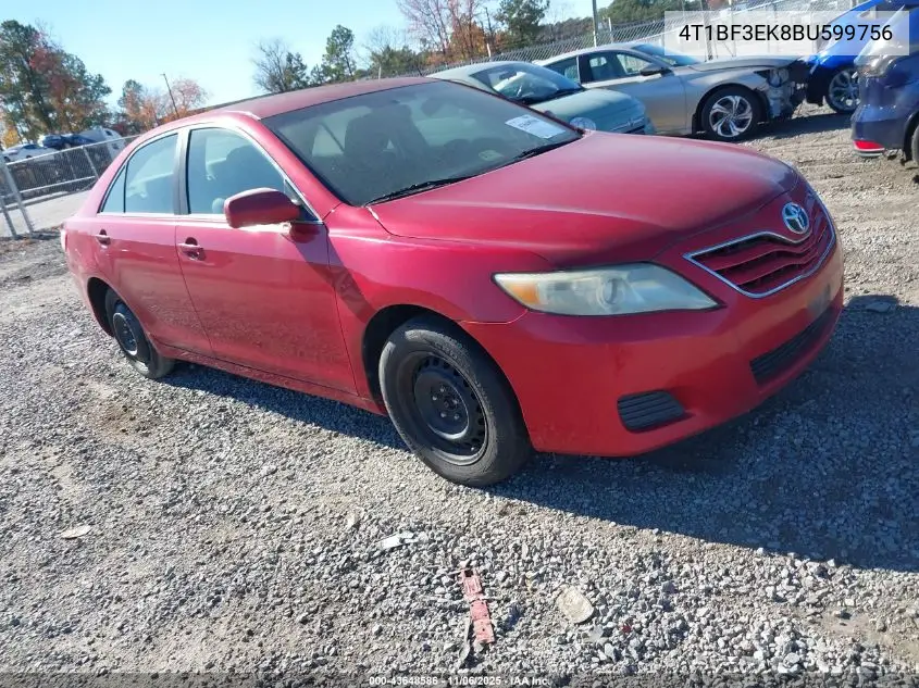 4T1BF3EK8BU599756 2011 Toyota Camry Le