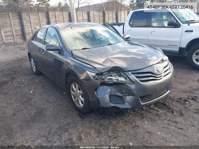 4T4BF3EK4BR120416 2011 Toyota Camry Le