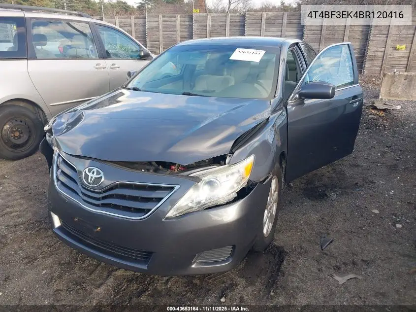 4T4BF3EK4BR120416 2011 Toyota Camry Le