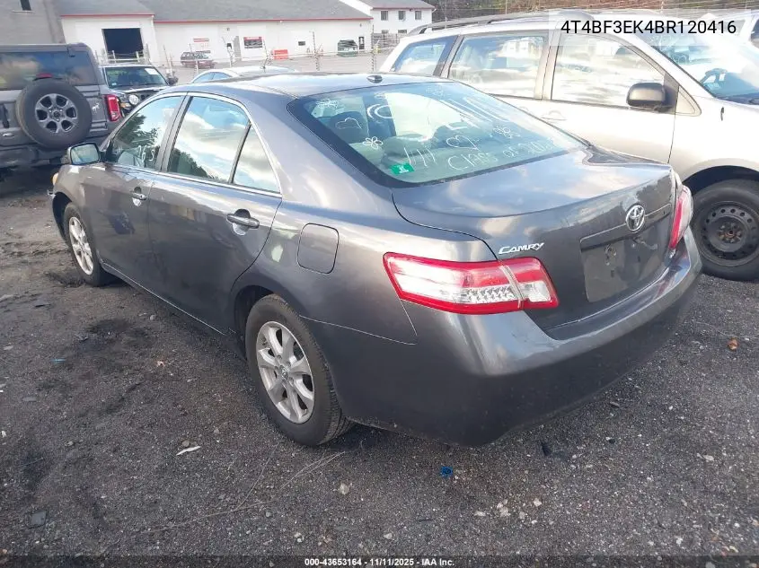 4T4BF3EK4BR120416 2011 Toyota Camry Le