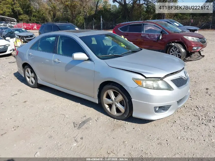 4T1BF3EK7BU222612 2011 Toyota Camry Se