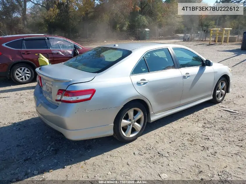 4T1BF3EK7BU222612 2011 Toyota Camry Se