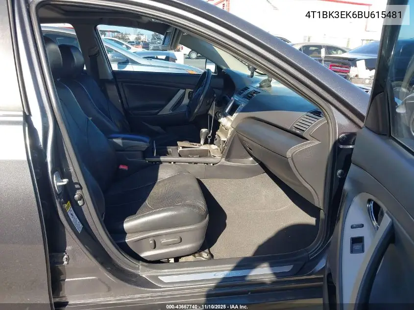 4T1BK3EK6BU615481 2011 Toyota Camry Se V6