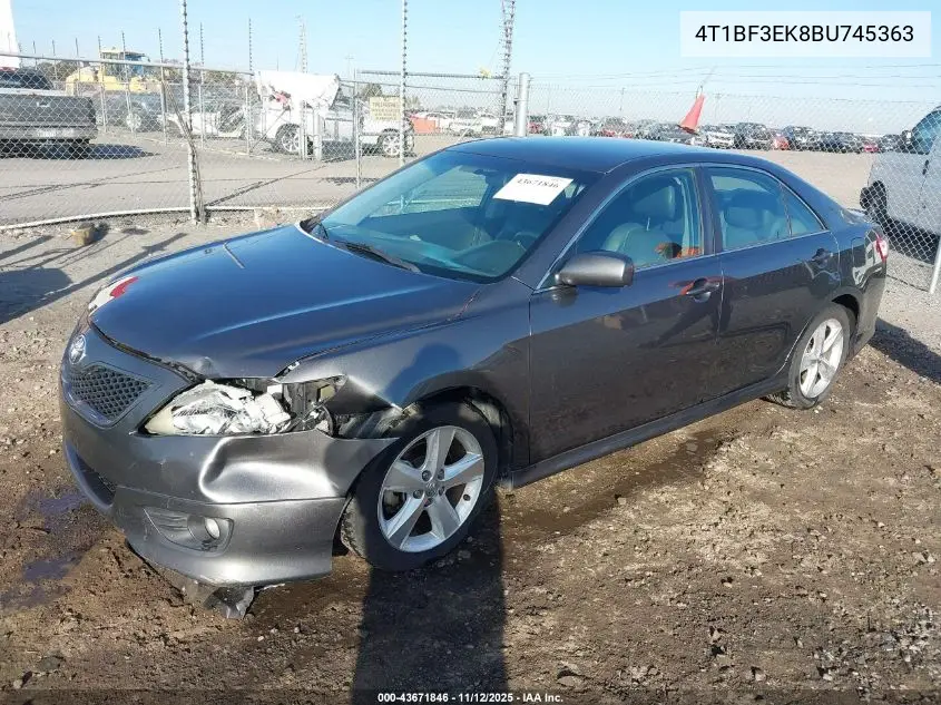4T1BF3EK8BU745363 2011 Toyota Camry Se