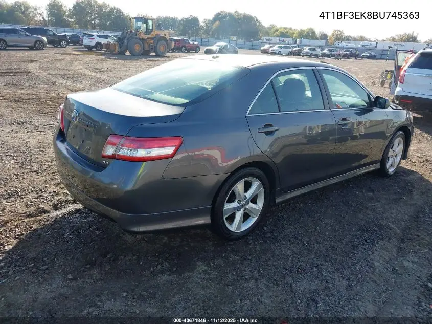 4T1BF3EK8BU745363 2011 Toyota Camry Se