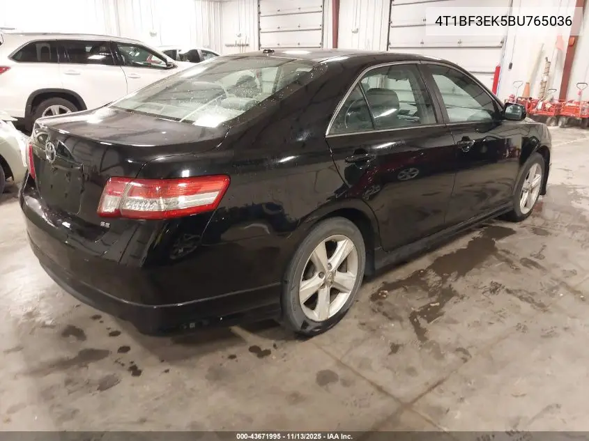 4T1BF3EK5BU765036 2011 Toyota Camry Se