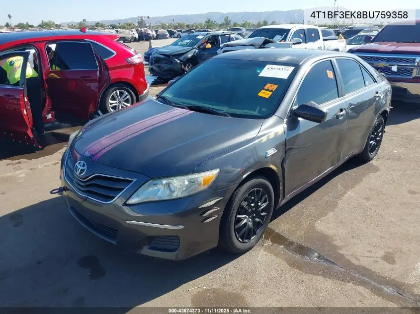 4T1BF3EK8BU759358 2011 Toyota Camry Le