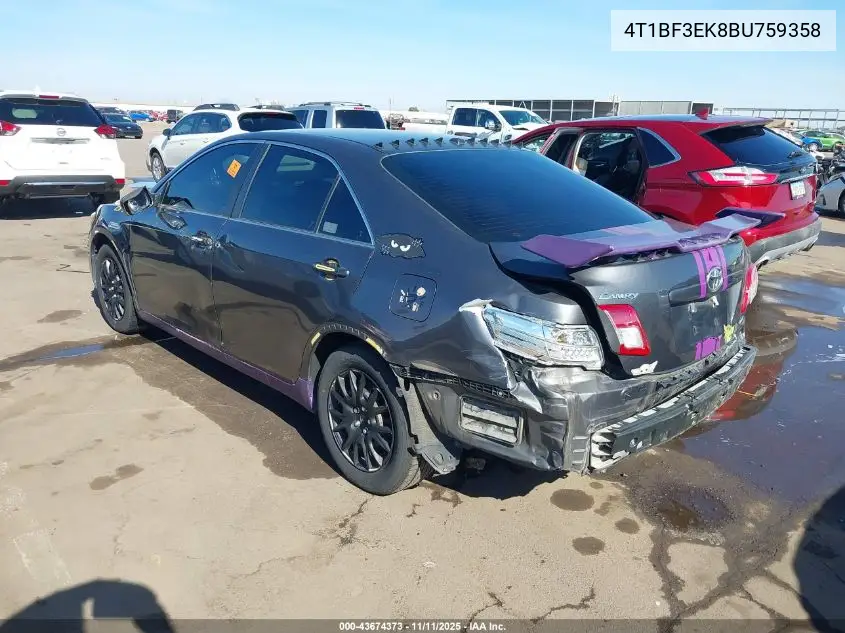 4T1BF3EK8BU759358 2011 Toyota Camry Le