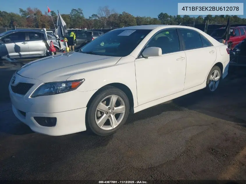 4T1BF3EK2BU612078 2011 Toyota Camry Se