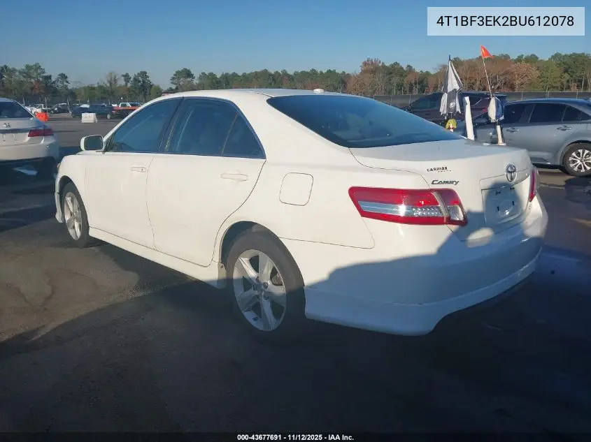 4T1BF3EK2BU612078 2011 Toyota Camry Se