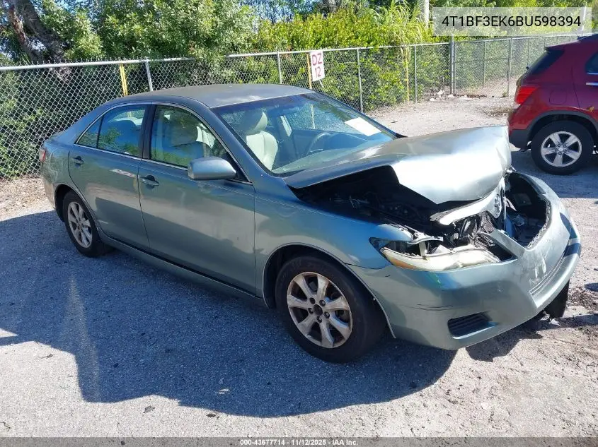 4T1BF3EK6BU598394 2011 Toyota Camry Le