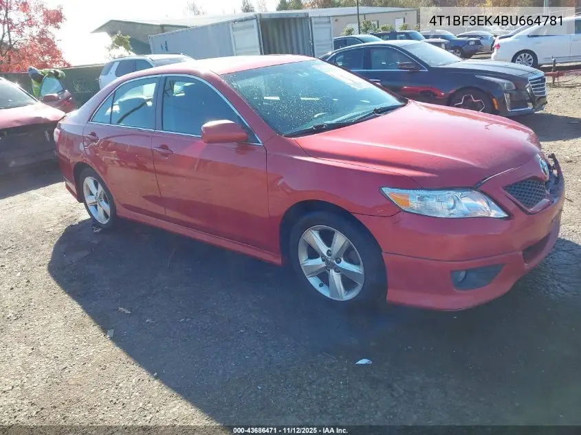 4T1BF3EK4BU664781 2011 Toyota Camry Se