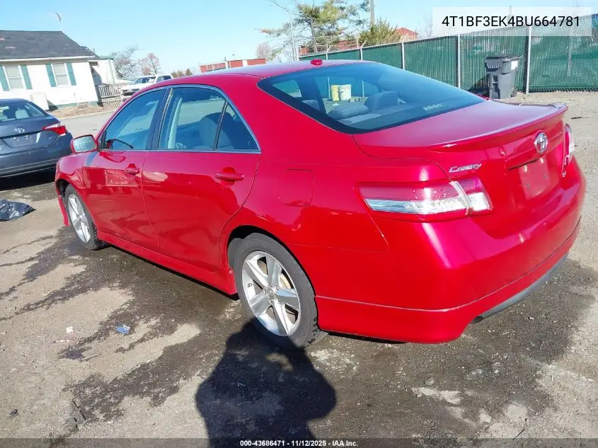 4T1BF3EK4BU664781 2011 Toyota Camry Se