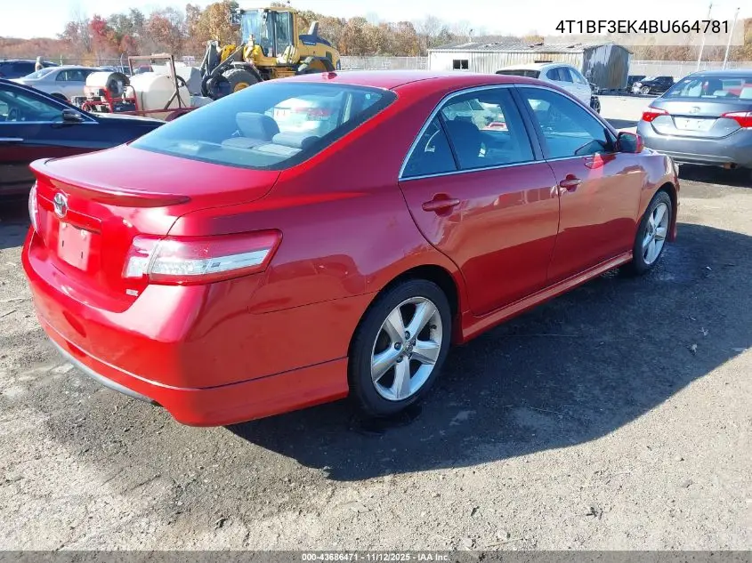 4T1BF3EK4BU664781 2011 Toyota Camry Se