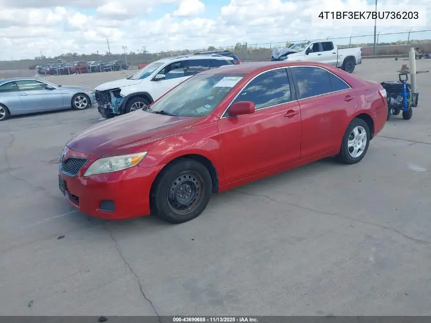 4T1BF3EK7BU736203 2011 Toyota Camry Le