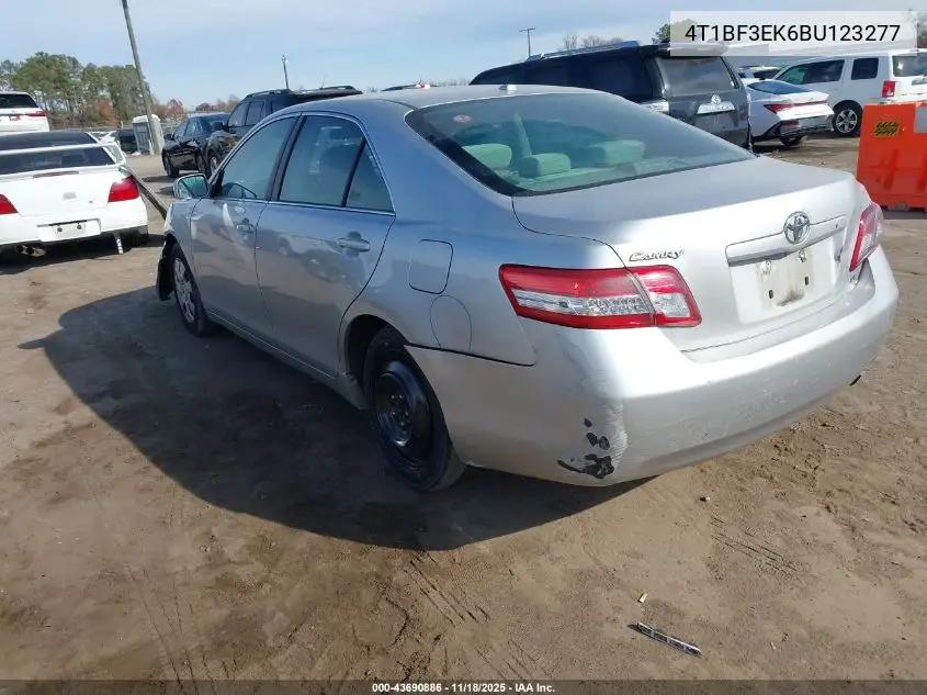 4T1BF3EK6BU123277 2011 Toyota Camry Le