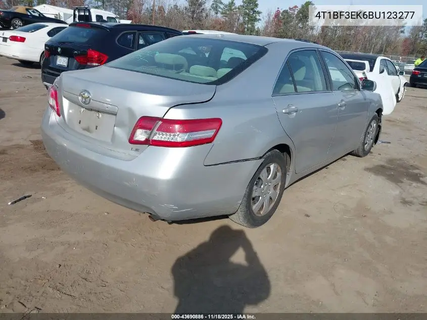 4T1BF3EK6BU123277 2011 Toyota Camry Le