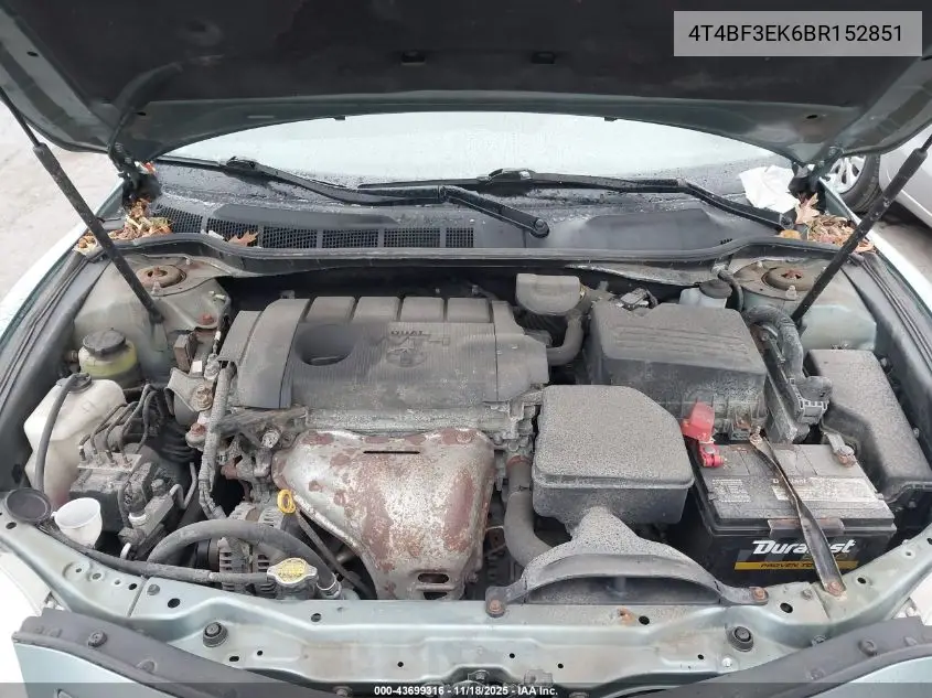 4T4BF3EK6BR152851 2011 Toyota Camry Le