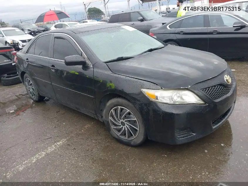 4T4BF3EK9BR175315 2011 Toyota Camry Le