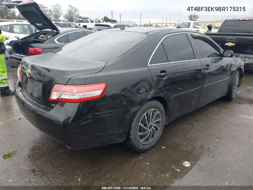 4T4BF3EK9BR175315 2011 Toyota Camry Le