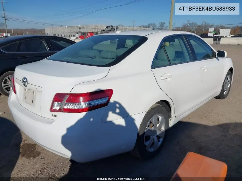 4T1BF3EK4BU588933 2011 Toyota Camry Le