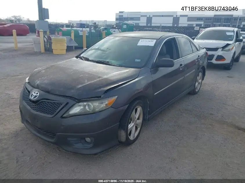 4T1BF3EK8BU743046 2011 Toyota Camry Se