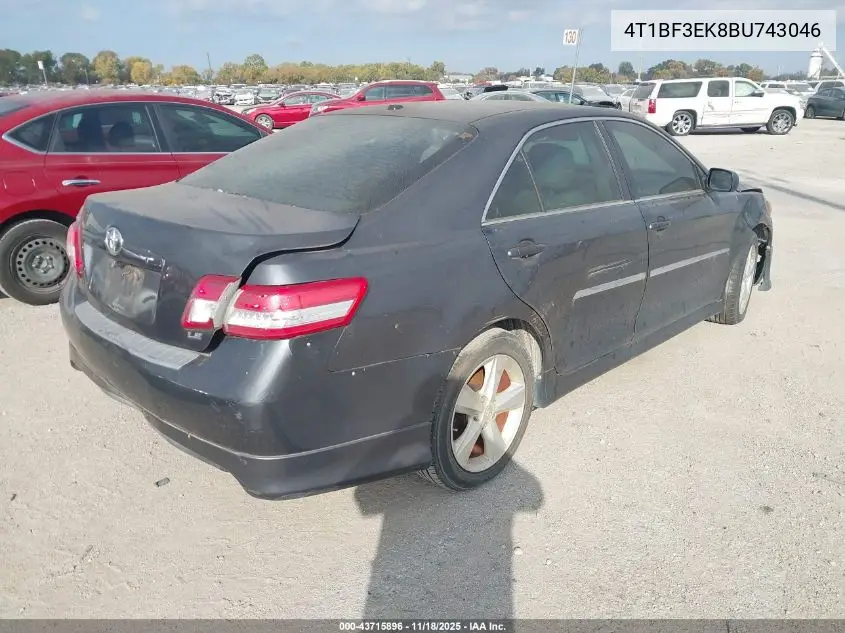 4T1BF3EK8BU743046 2011 Toyota Camry Se