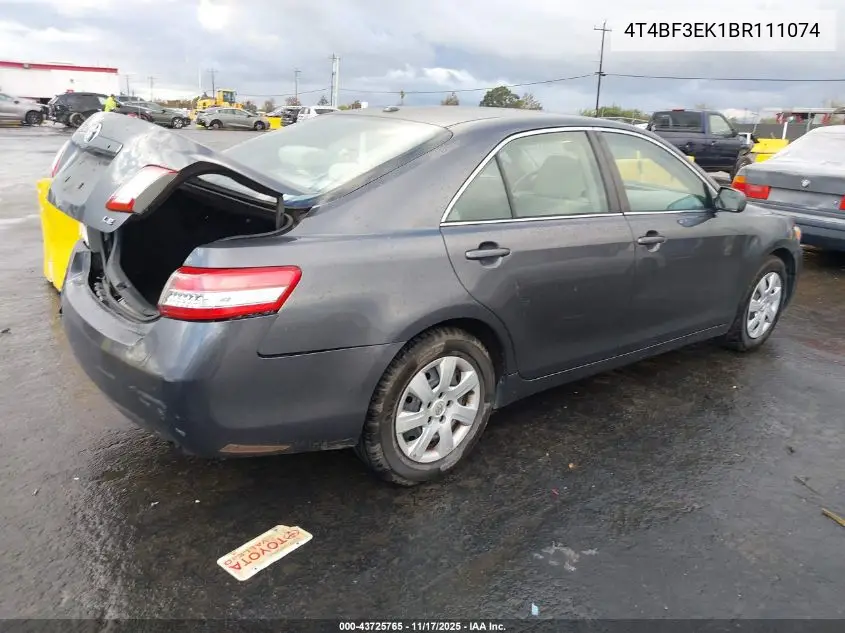 4T4BF3EK1BR111074 2011 Toyota Camry Le