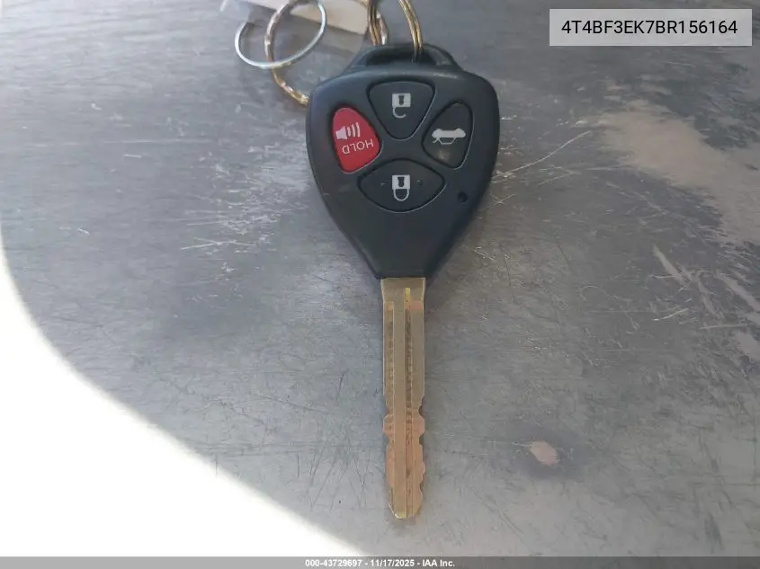 4T4BF3EK7BR156164 2011 Toyota Camry Le