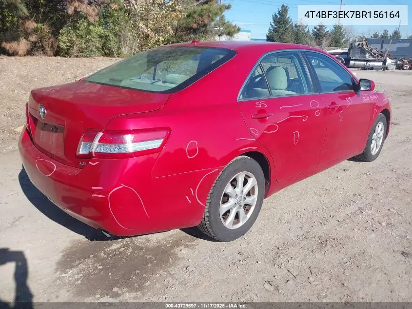 4T4BF3EK7BR156164 2011 Toyota Camry Le