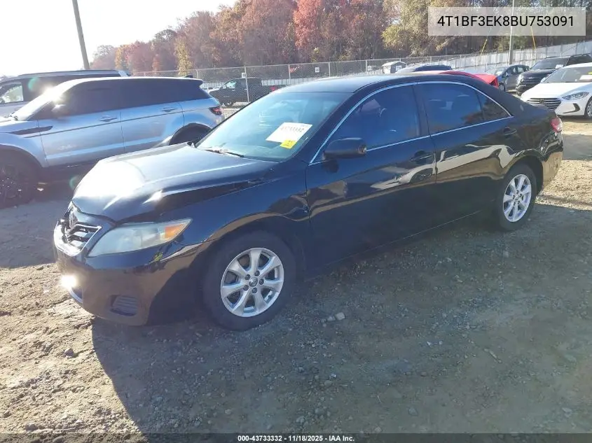 4T1BF3EK8BU753091 2011 Toyota Camry Le