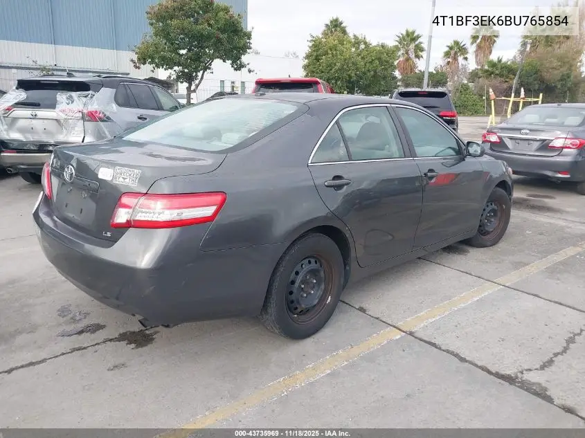 4T1BF3EK6BU765854 2011 Toyota Camry Le