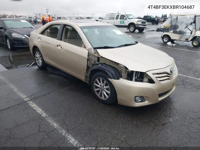 4T4BF3EKXBR104687 2011 Toyota Camry Xle