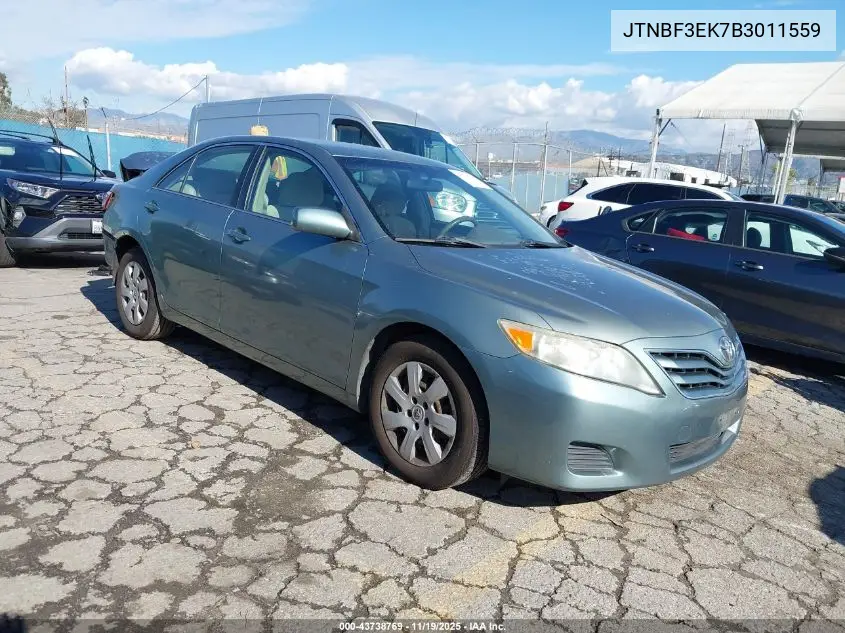 JTNBF3EK7B3011559 2011 Toyota Camry Le