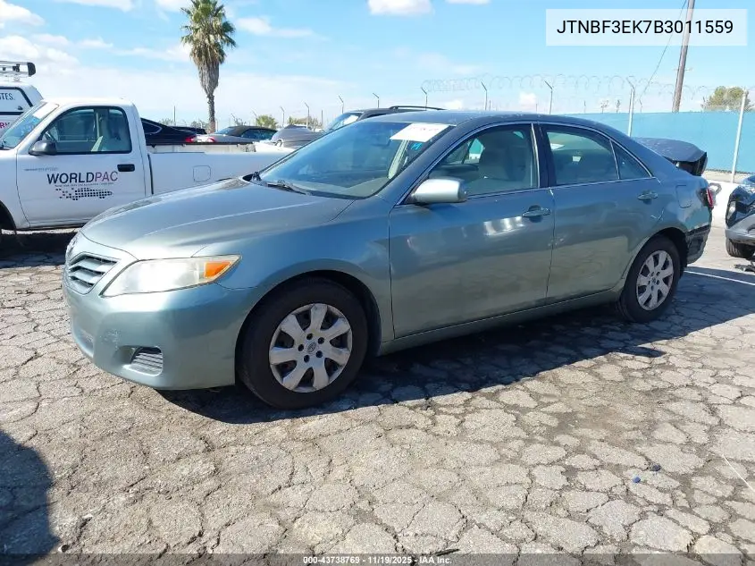 JTNBF3EK7B3011559 2011 Toyota Camry Le