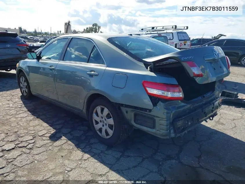 JTNBF3EK7B3011559 2011 Toyota Camry Le
