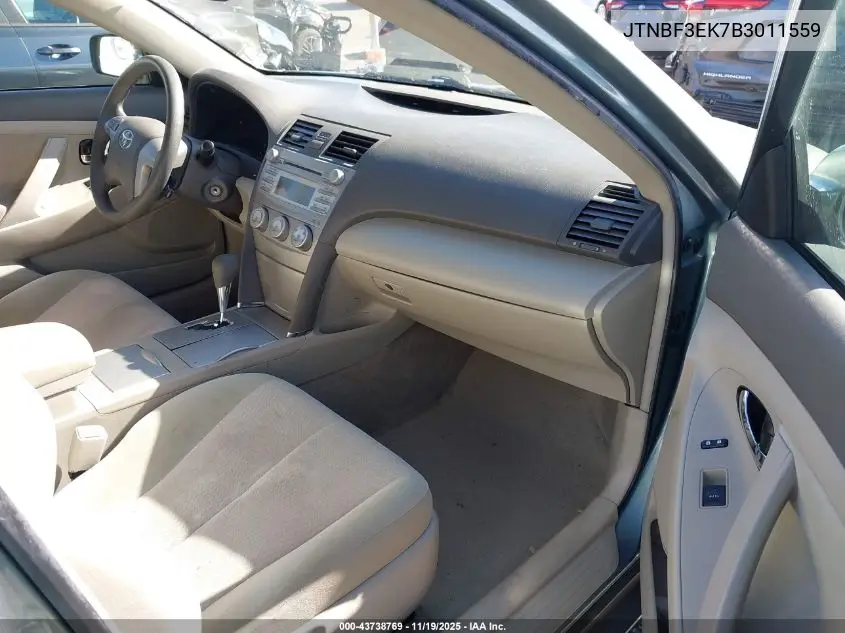 JTNBF3EK7B3011559 2011 Toyota Camry Le
