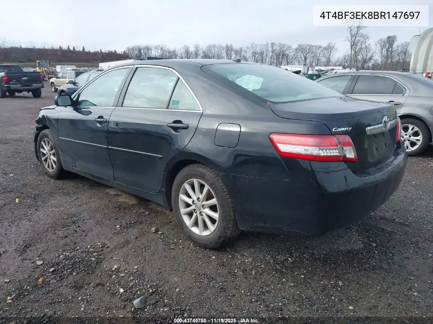 4T4BF3EK8BR147697 2011 Toyota Camry Xle